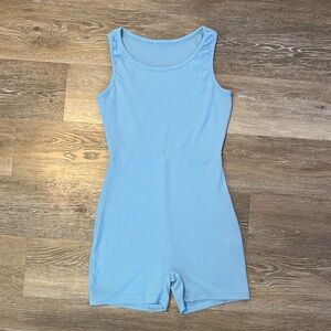 Baby Blue Sleeveless Romper